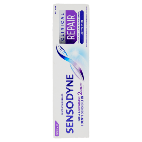 Sensodyne Clinical Repair Active White,inizia a riparare i Denti Sensibili in 2 min*,Sbiancante,75ml