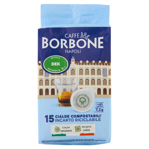 Caffè Borbone Miscela Dek Cialde Compostabili* 15 x 7,2 g