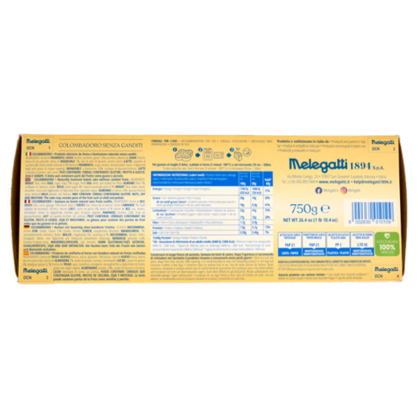 Melegatti 1894 Colombadoro Senza Canditi 750 g
