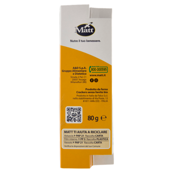 Matt Cracker di Azzimo Bio Proteici 80 g