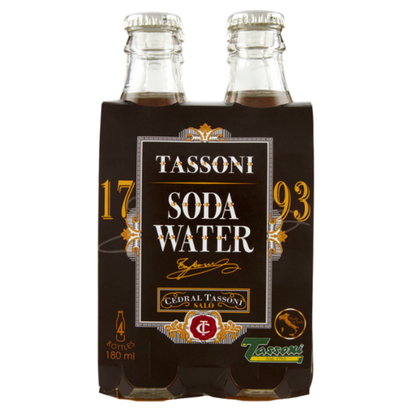 Tassoni Soda Water 4 x 180 ml