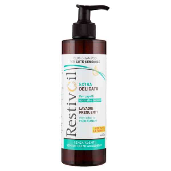 RestivOil Olio-Shampoo per Cute Sensibile Extra Delicato 400 ml
