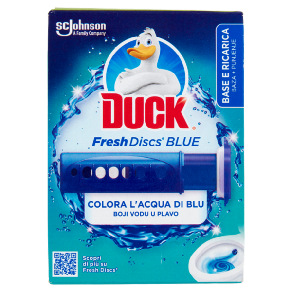 Duck Fresh Discs Blue - Base per Dischi Gel Igienizzanti WC, Frargranza Brezza Marina 36ml