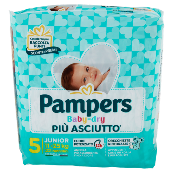 Pampers Baby-dry 5 Junior 22 pz