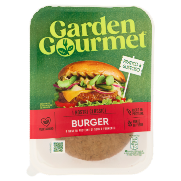 GARDEN GOURMET Burger Vegetariano di Soia 2 pezzi 150g