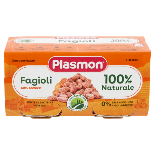 Plasmon Omogeneizzato Fagioli con carote 2 x 80 g