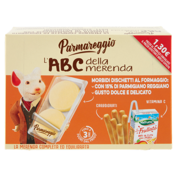 Parmareggio l'ABC della merenda Morbidi Dischetti al Formaggio