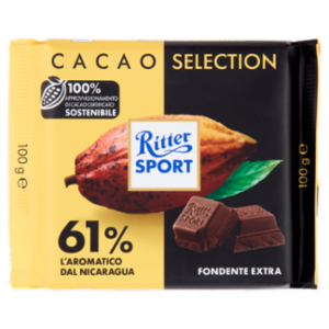 Ritter Sport Cacao Selection 61% L'Aromatico Dal Nicaragua Fondente Extra 100 g