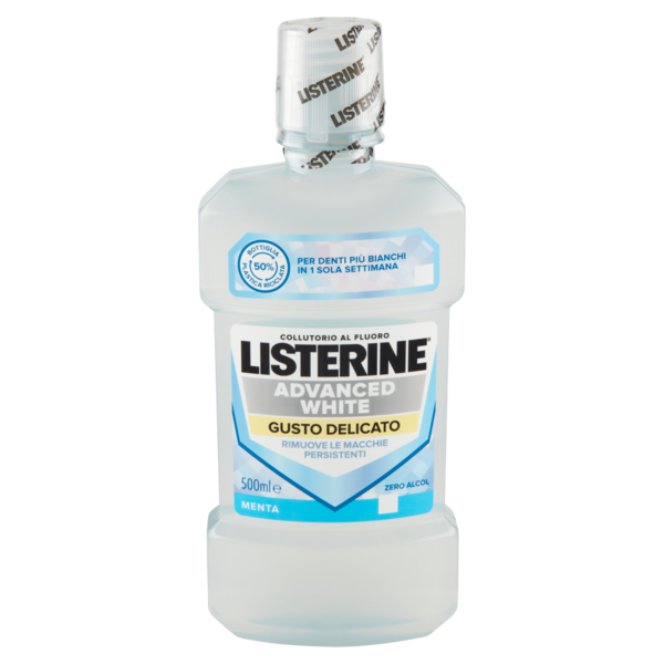 Listerine Advanced White Gusto Delicato Menta 500 ml