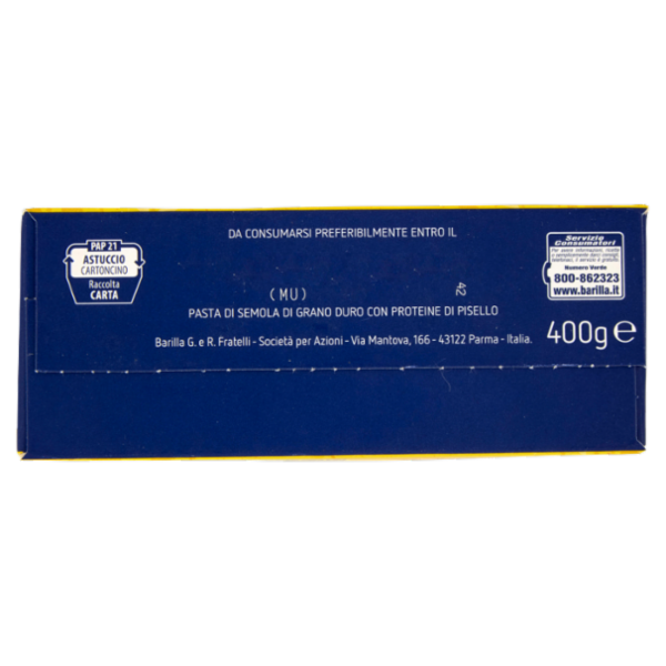 Barilla Protein+ Fusilli, Pasta Ricca di Proteine di Origine Vegetale, 400 g