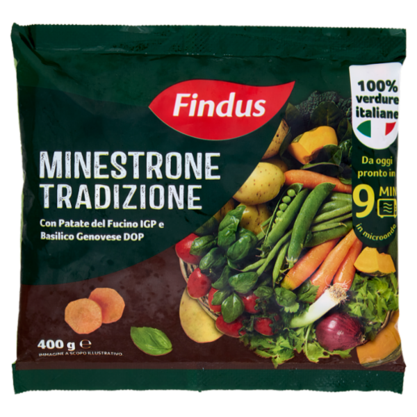 Findus Minestrone Tradizione - con Patate del Fucino IGP e Basilico Genovese DOP 400 g