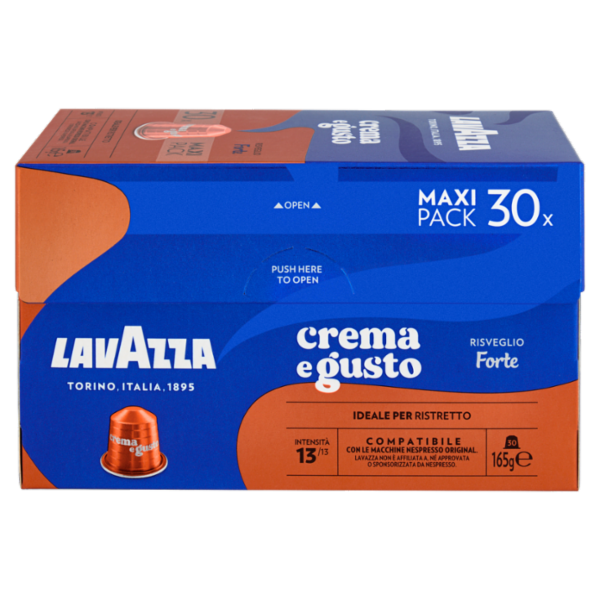 Lavazza crema e gusto Forte Compatibile Nespresso Original 30 Capsule 165 g