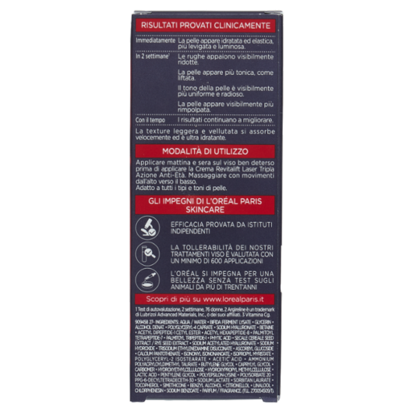 L'Oréal Paris Revitalift Laser Tri-Peptidi Siero Anti-Età con acido ialuronico + vitamina C, 30 ml
