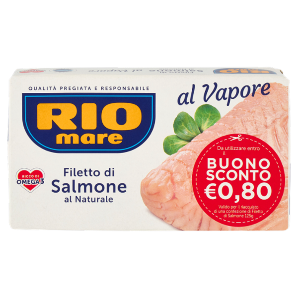 Rio mare Filetto di Salmone al Naturale al Vapore 125 g