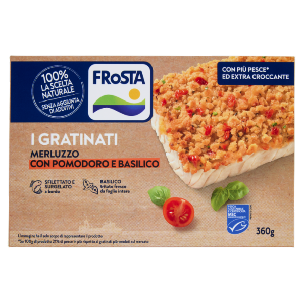 FRoSTA i Gratinati Merluzzo con Pomodoro e Basilico 360 g