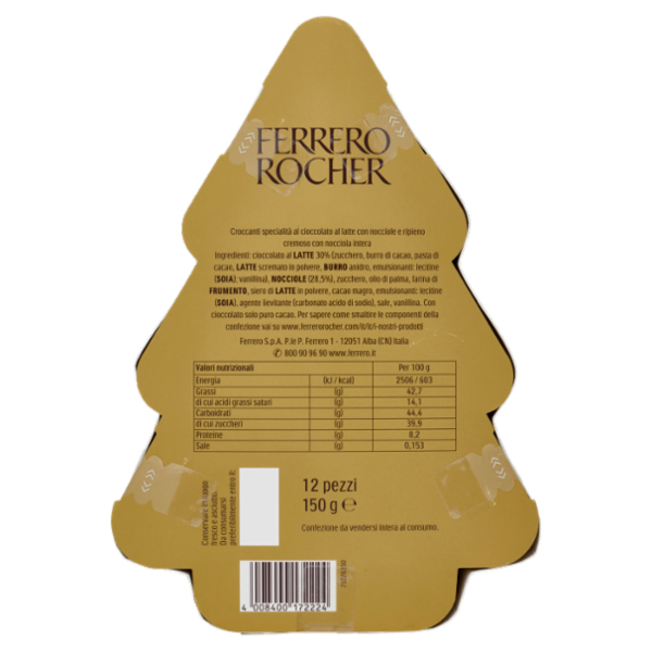 Ferrero Rocher Albero di Natale 12 pezzi 150 g