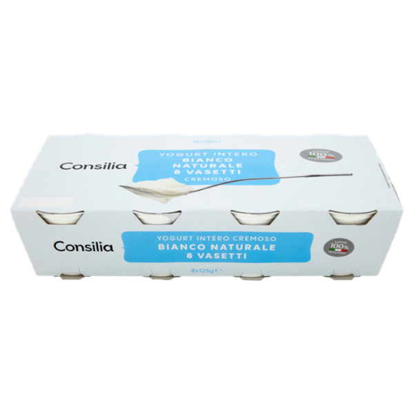 Consilia Yogurt Intero Bianco Naturale 8x125 g