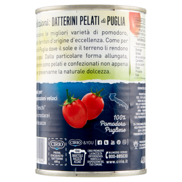 Cirio Le Selezioni Datterini Pelati di Puglia 400 g