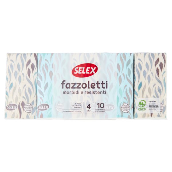 Selex Fazzoletti di Carta 4 Veli 9x10 pacchetti