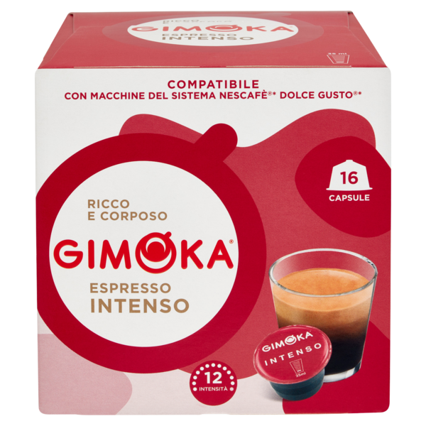 Gimoka Espresso Intenso Compatibile Nescafè* Dolce Gusto* 16 Capsule 112 g