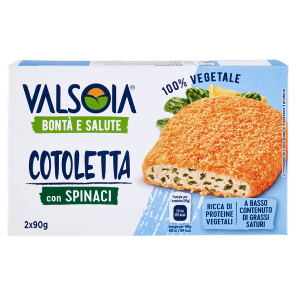 Valsoia Bontà e Salute Cotoletta con Spinaci 2 x 90 g