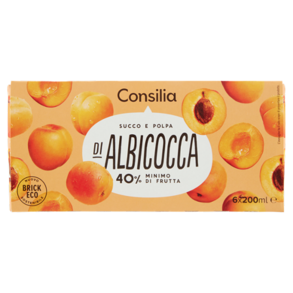 Consilia Succo e Polpa di Albicocca 6x200 ml