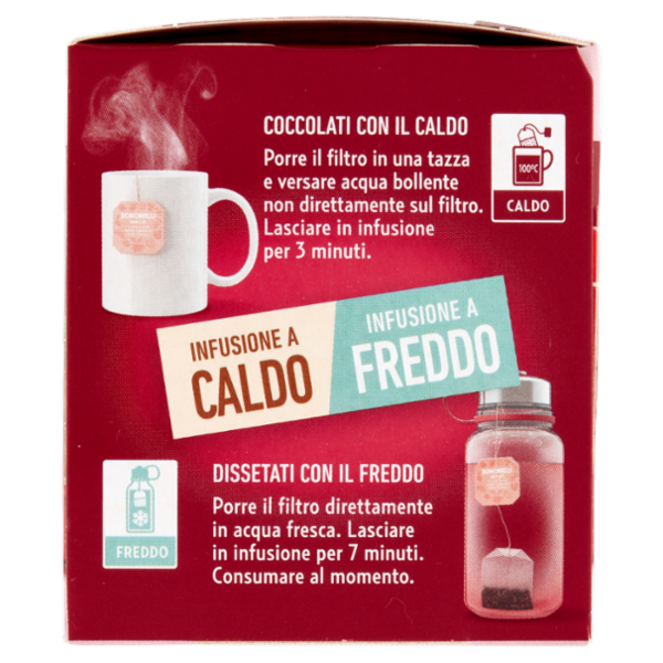 Bonomelli Infusi Fruttosi 100% Naturali Lampone e Ribes Rosso 12 Filtri 24 g