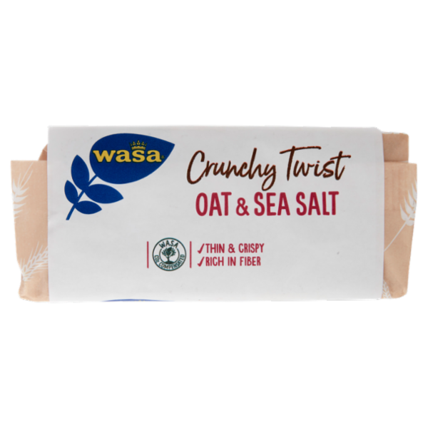 Wasa Chruncy Twist Cracker con Farina Integrale di Avena e Fiocchi d'Avena 265g