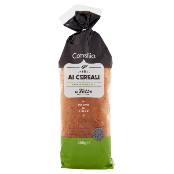 Consilia Pane Morbido con 9 Cereali a Fette 400 g