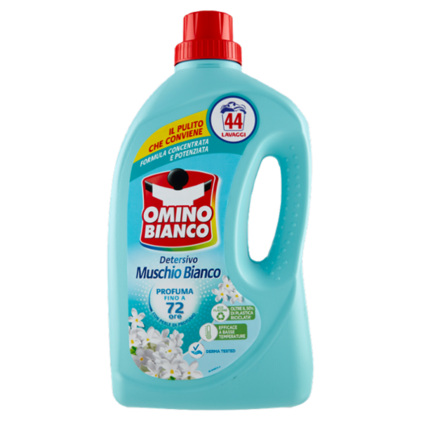 Omino Bianco Detersivo Lavatrice Liquido Muschio Bianco 44 Lavaggi 1760 ml