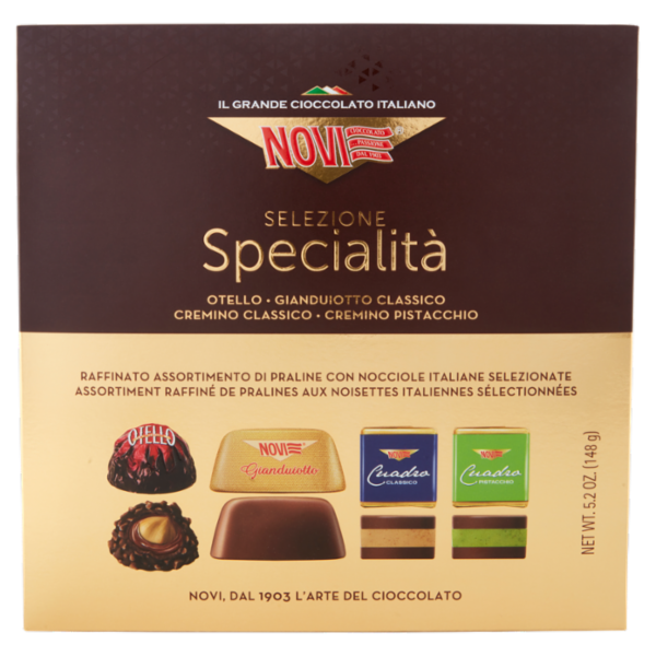 Novi Selezione Specialità Otello - Gianduiotto Classico - Cremino Classico - Cremino Pistacchio 148g