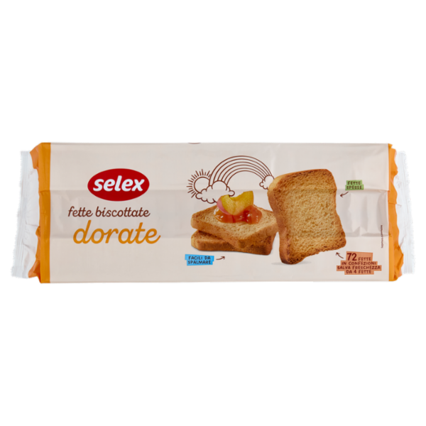 Selex Fette Biscottate Classiche in Confezioni Salvafreschezza 18x4 fette 640 g
