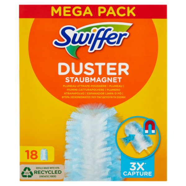 Swiffer Duster Cattura Polvere - Ricarica 18 Piumini per spolverare