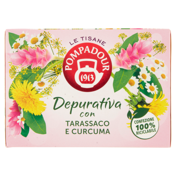 Pompadour Le Tisane Depurativa con Tarassaco e Curcuma 15 x 2 g