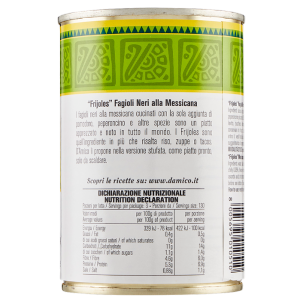 D'Amico Frijoles Fagioli Neri alla Messicana 400 g