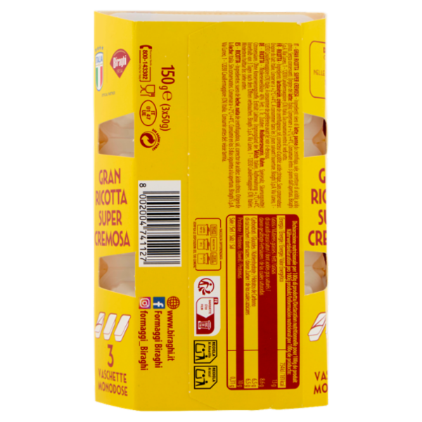 Biraghi Gran Ricotta Super Cremosa 3 x 50 g