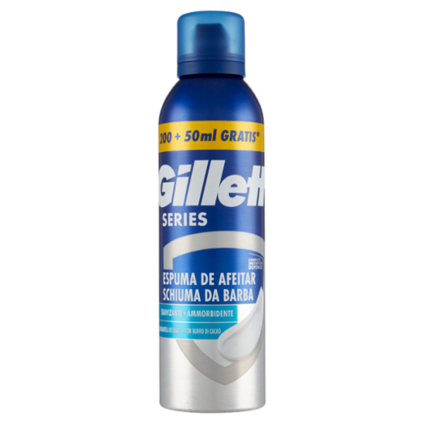 Gillette Series Schiuma da Barba Ammorbidente, 200 + 50ml Gratis