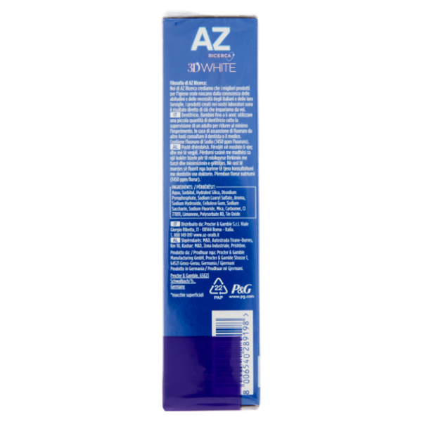 AZ Dentifricio 3D White Ultra White 4x65 ml