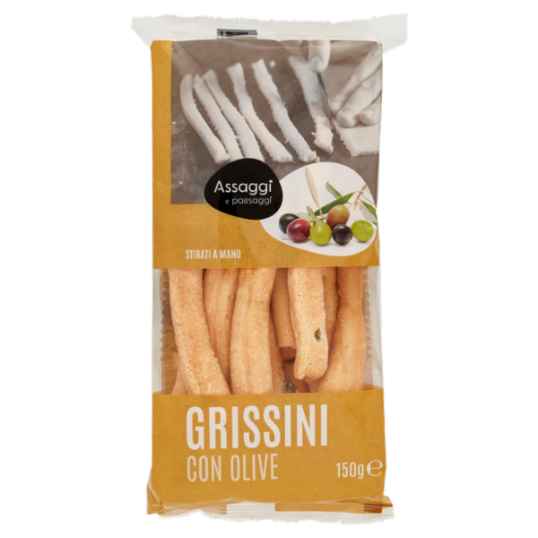 Assaggi e paesaggi Grissini con Olive 150 g