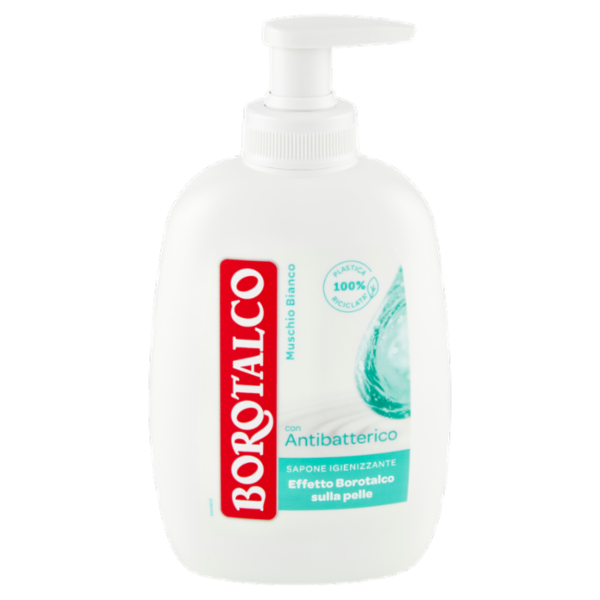 Borotalco Muschio Bianco con Antibatterico Sapone Igienizzante 250 ml