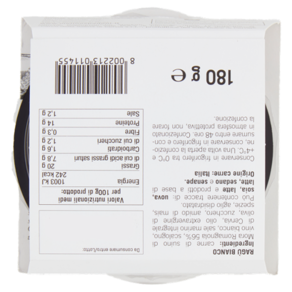 Spadoni Officine Gastronomiche La Mora Romagnola Ragù Bianco 180 g