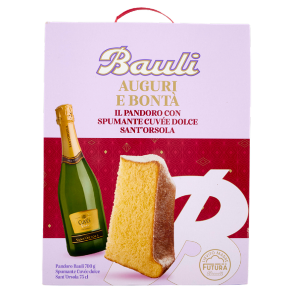 Bauli Auguri e Bontà Pandoro Bauli 700 g + Spumante Cuvée dolce Sant'Orsola 75 cl