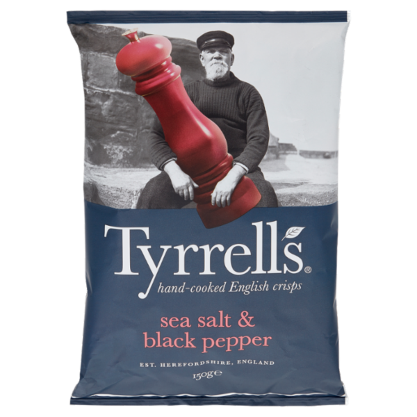 Tyrrells sea salt & black pepper 150 g