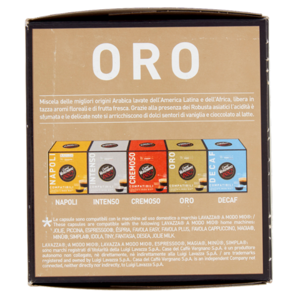 Caffè Vergnano 1882 Oro Capsule Compatibili Lavazza a Modo Mio* 16 x 7,5 g
