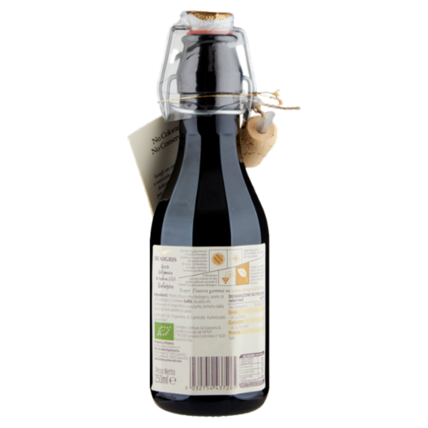 De Nigris Aceto Balsamico di Modena I.G.P. Biologico 250 ml