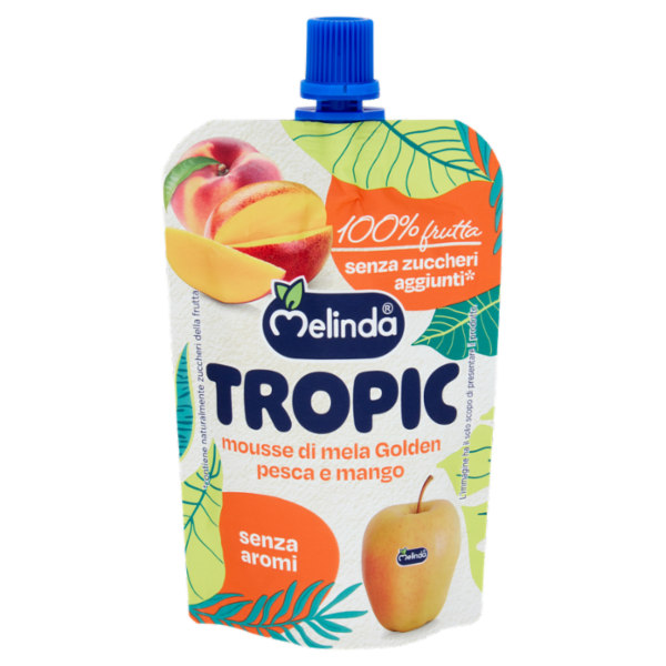 Melinda Tropic mousse di mela Golden pesca e mango 90 g