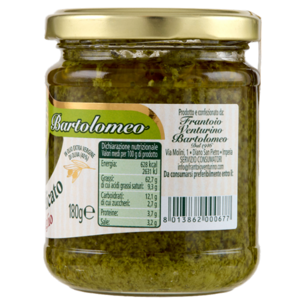 Venturino Bartolomeo Pesto Delicato Senza Aglio 180 g