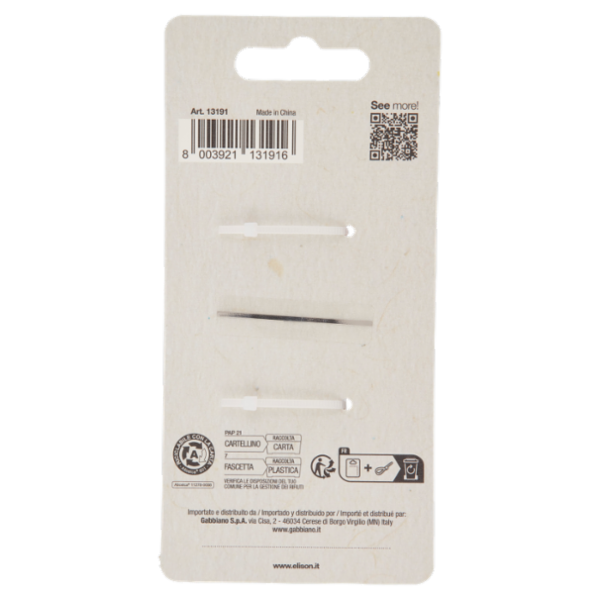 elison Pinze Medie Natural 2 pz