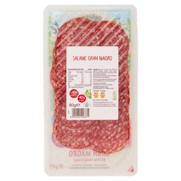 GranTerre LiberaMente Salame Gran Magro 80 g
