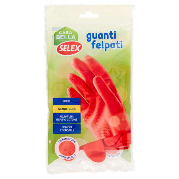Selex Casa Bella Guanti Felpati Misura Grande (8-8,5)